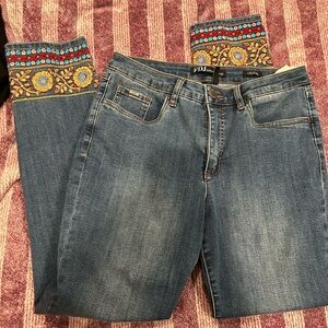 French dressing jeans with fun print olivia